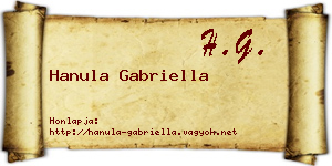 Hanula Gabriella névjegykártya
